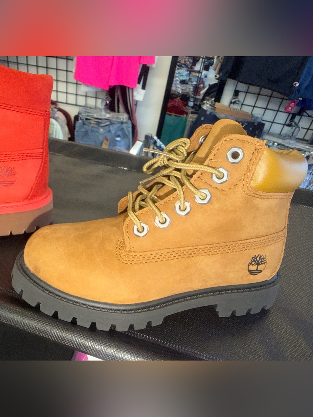 Timberland Kids Wheat Lace-Up Work Boot